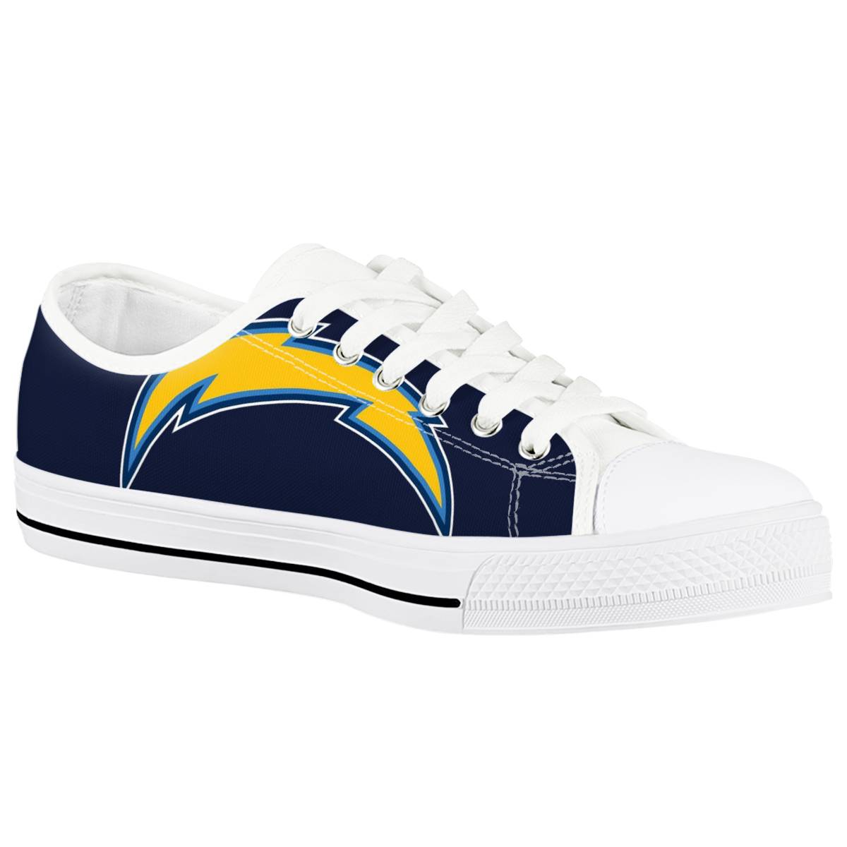 Men's Los Angeles Chargers Low Top Canvas Sneakers 003 Men's Los Angeles Chargers Low Top Canvas Sneakers 003